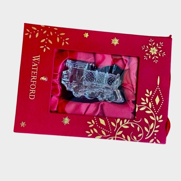 NWT Waterford Crystal Train Ornament Christmas Holiday Decoration in Gift Box - Picture 1 of 9